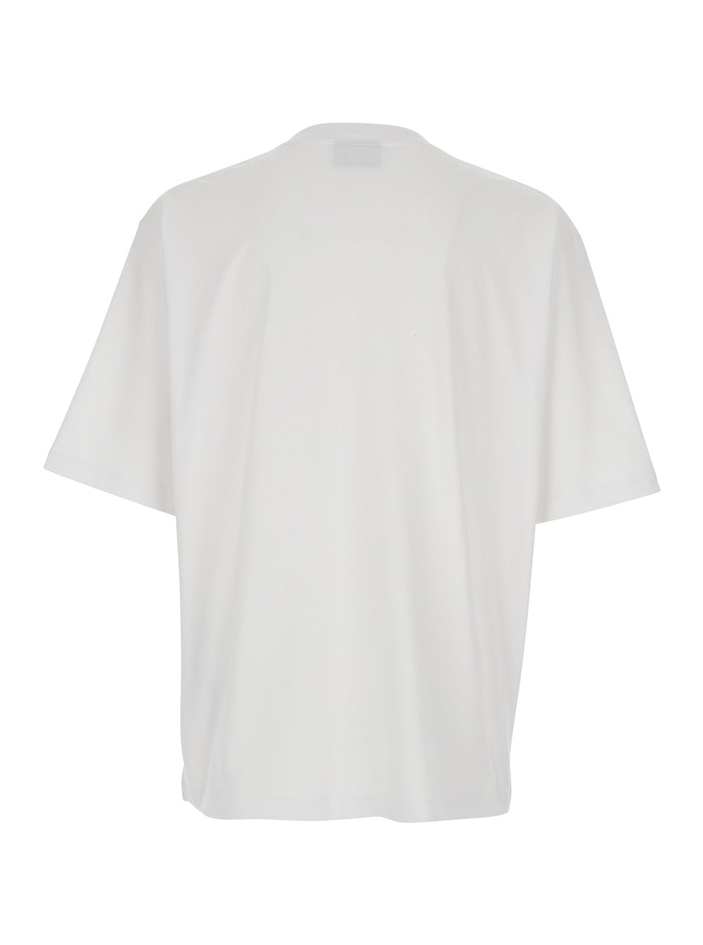Dsquared2 Men White T-Shirt With Maxi Logo On The Front In Cotton For Men