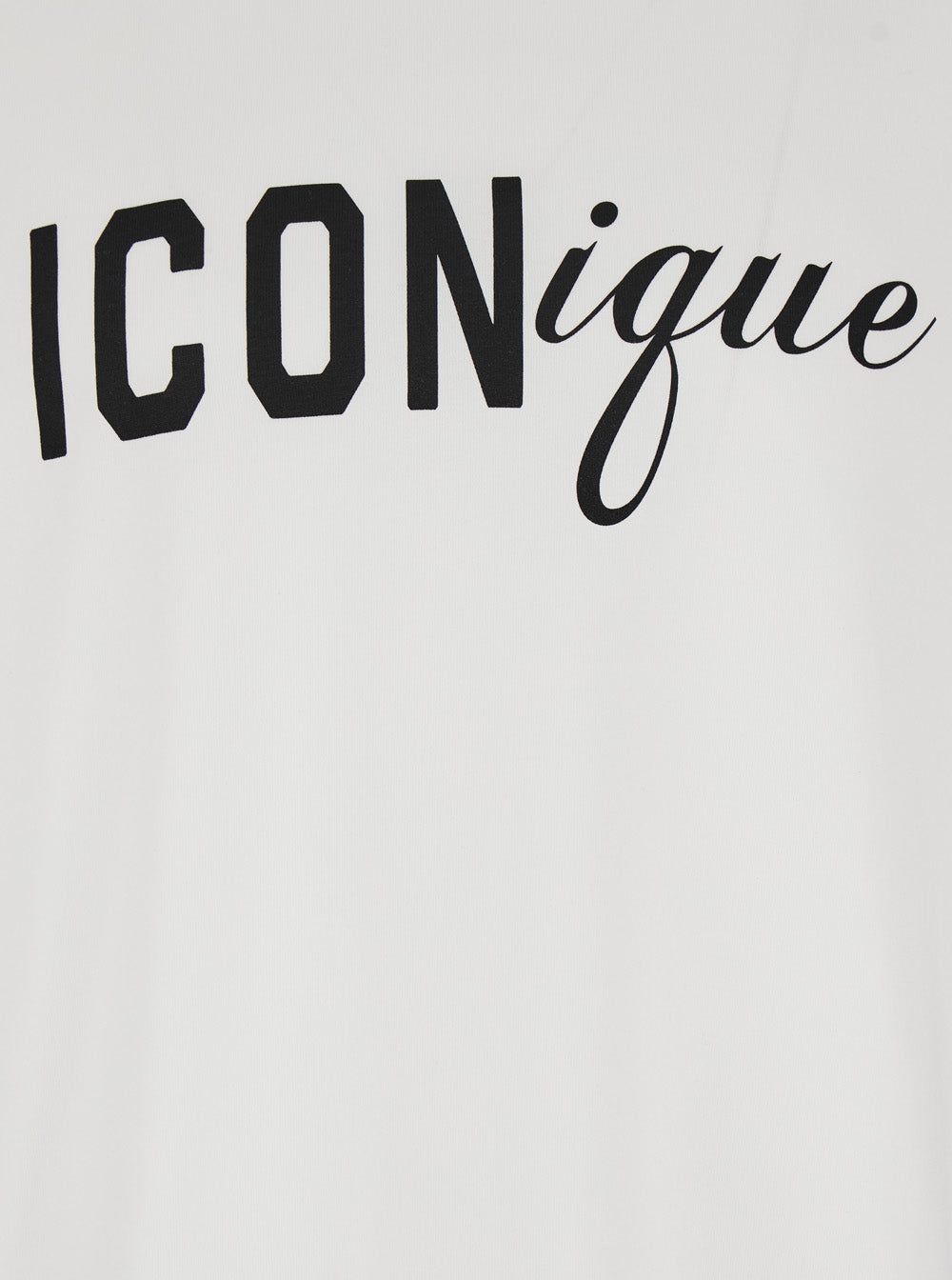 Dsquared2 Men White Crew Neck T-Shirt With Maxi Logo On The Front In Cotton For Men