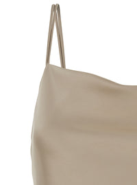 Leplain Women Beige Dress Long With Thin Straps And Pendants On The Back In Tech Fabric Women