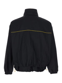 Fendi Men Black Reversible Jacket With Ff Details In Tech Fabric For Men