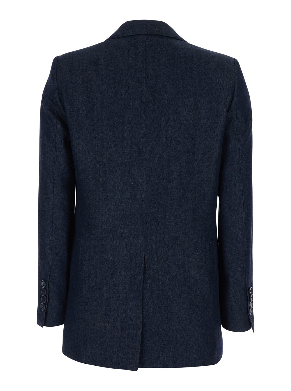 Leplain Women Double-Breasted Jacket With Peak Revers In Blue Tech Fabric For Women