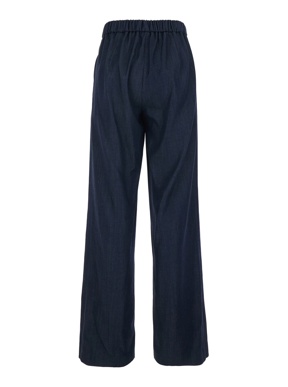 Leplain Women Blue Pants With Semi-Elasticated Waist In Tech Fabric Woman