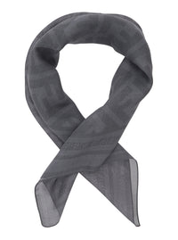 FENDI Fendi Men Gray Scarf With Ff Motif All-Over In Blend Wool And Silk Men