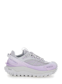 Moncler Women 'Trailgrip' Gray Sneaker With Logo Detail On The Front And Chunky Sole In Leather For Women