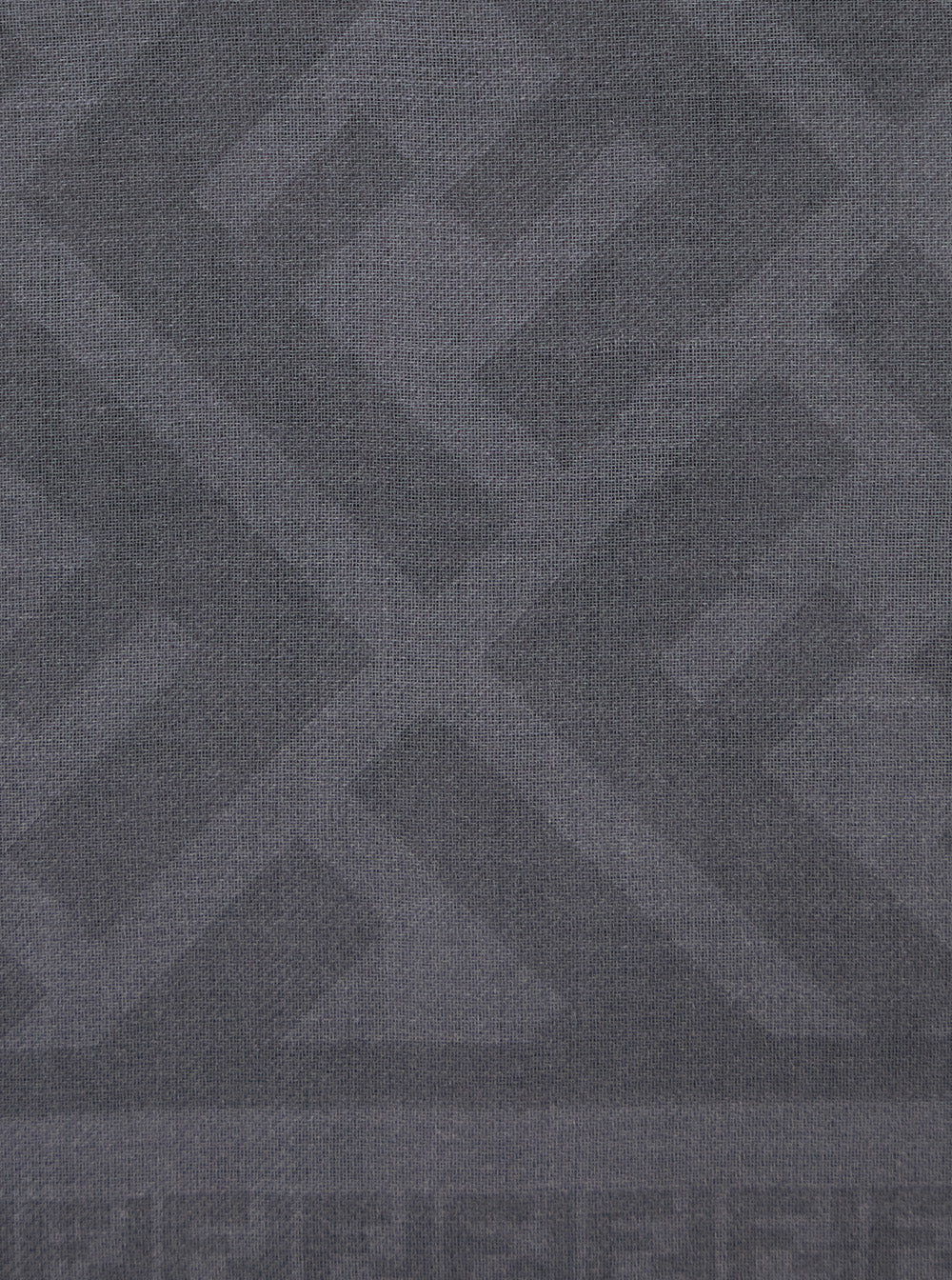 FENDI Fendi Men Gray Scarf With Ff Motif All-Over In Blend Wool And Silk Men