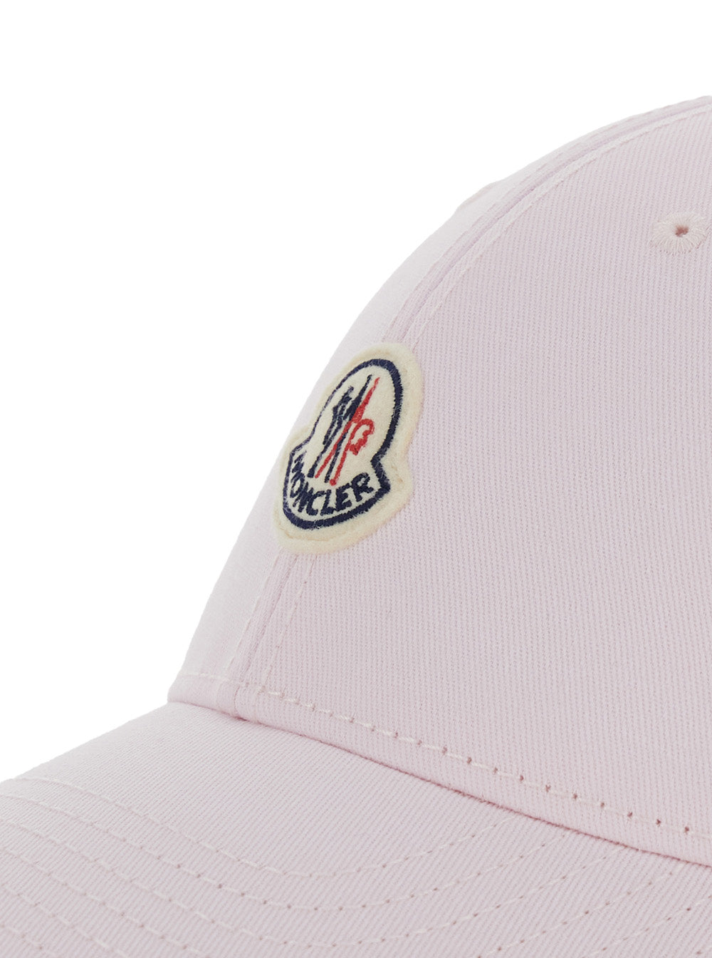 Moncler Women Women's Pink Cotton 'Cap' Baseball Hat With Front Logo Patch