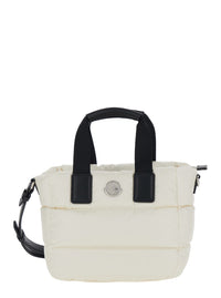 MONCLER Moncler Women Handbag 'Karadoc' Mini With Adjustable And Removable Shoulder Strap In White Tech Fabric For Women