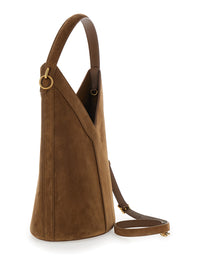 SAINT LAURENT Saint Laurent Women Handbag 'Ysl Bo Y Long Bucket' With Brown Suede Leather Handle For Women