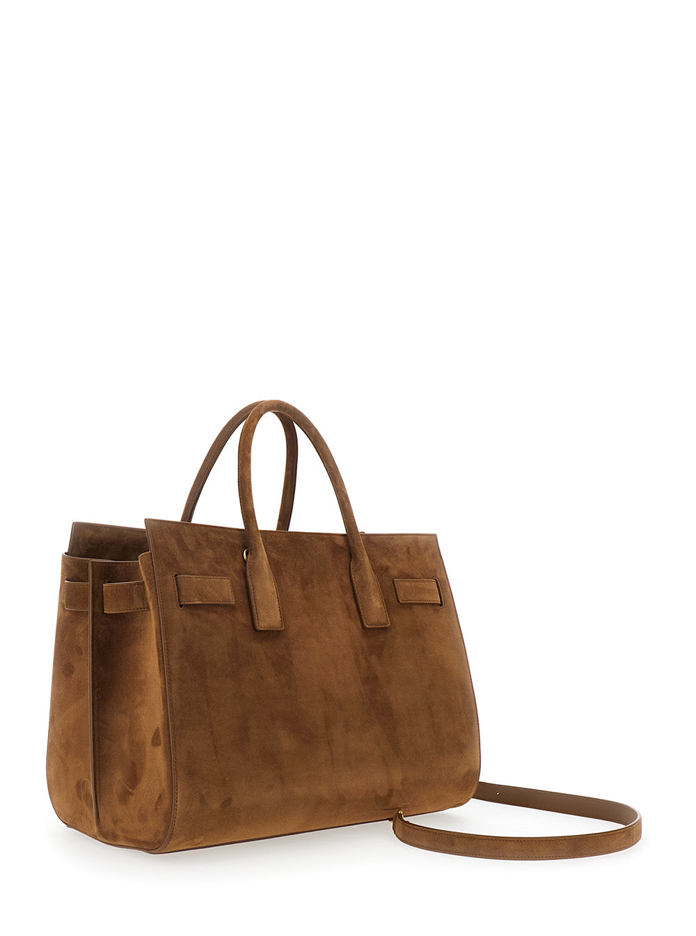 SAINT LAURENT Saint Laurent Women Brown Handbag With Metallic Details In Leather Woman