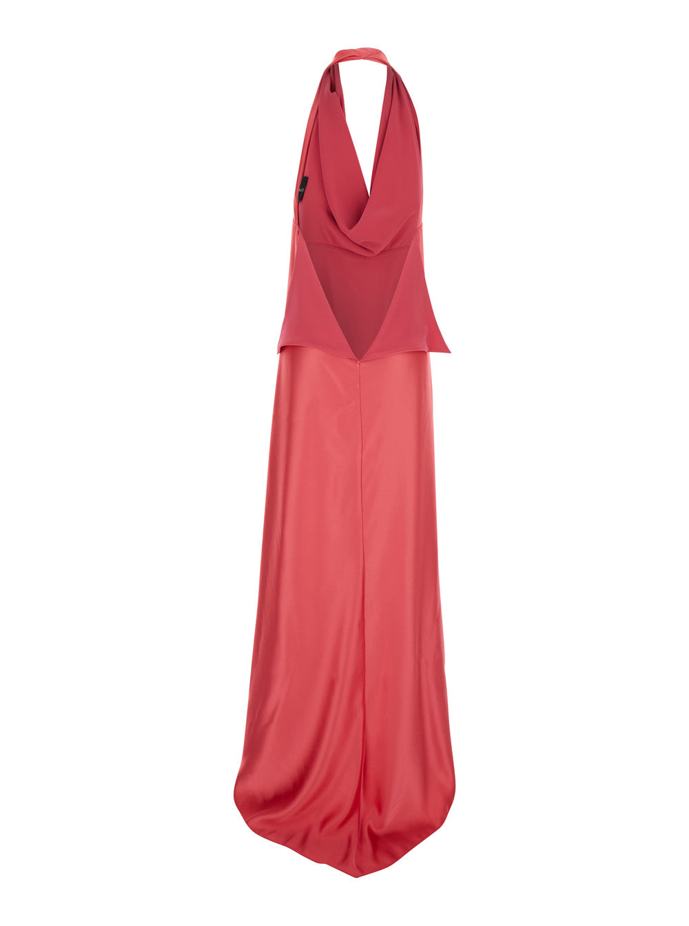 Leplain Women Red Long Dress With Halterneck And Open Back In Fabric Woman