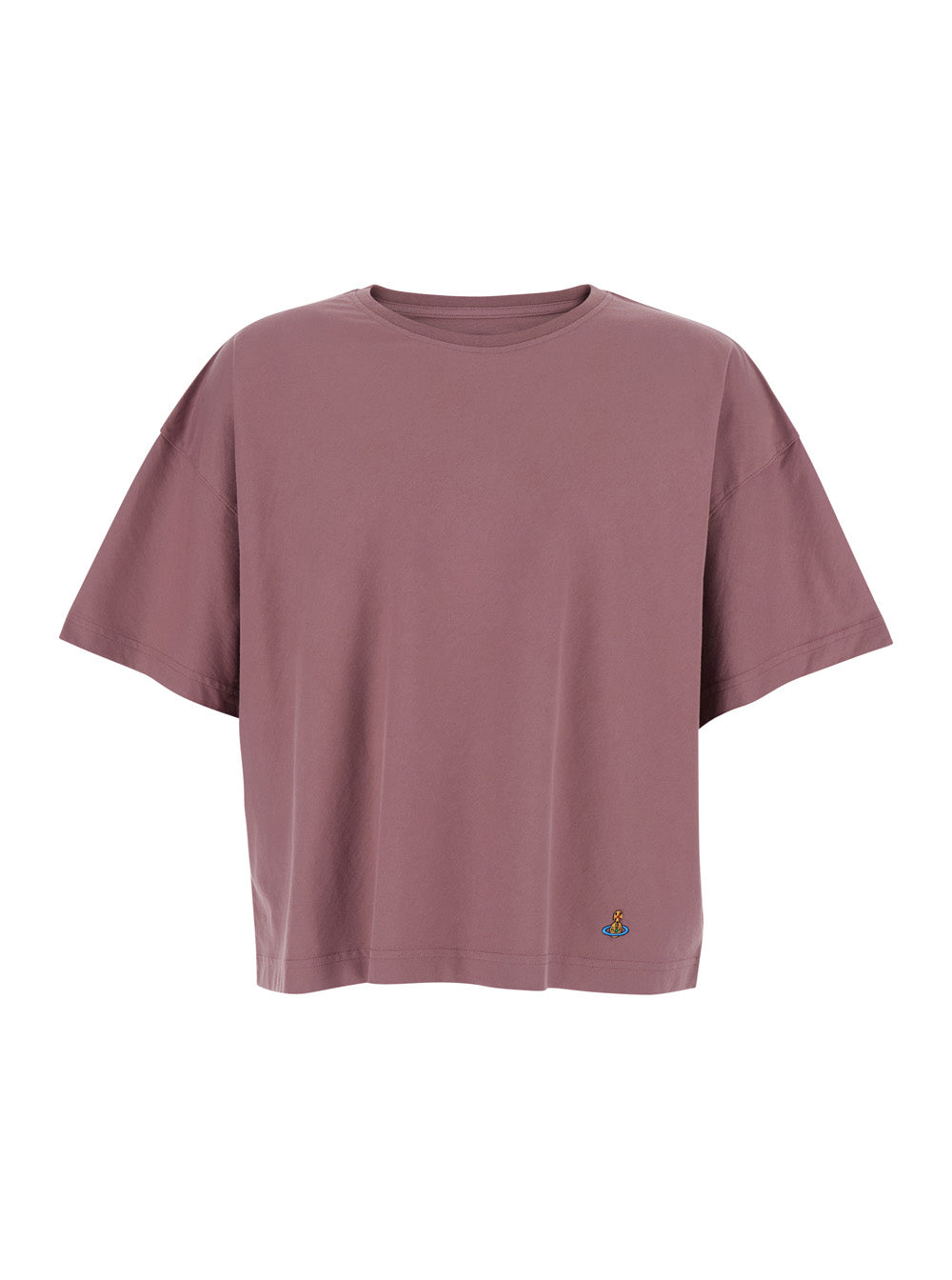 Vivienne Westwood Tシャツ ピンク M Vivienne Westwood Men Pink Crew Neck T-Shirt With Orb Logo Detail