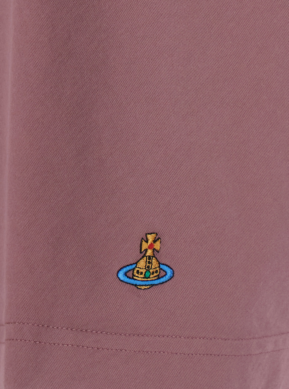 Vivienne Westwood Men Pink Crew Neck T-Shirt With Orb Logo Detail