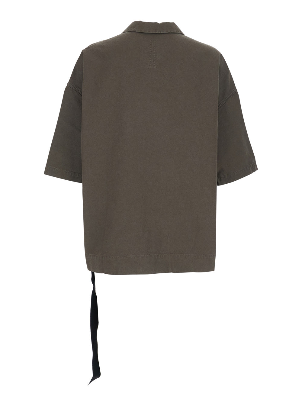 Drkshdw Men Men's 'Magnum Tommy' Short Sleeve Button-Up Shirt In Grey Cotton