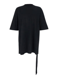 Drkshdw Men Black Cotton Crew Neck T-Shirt With Raised Collar