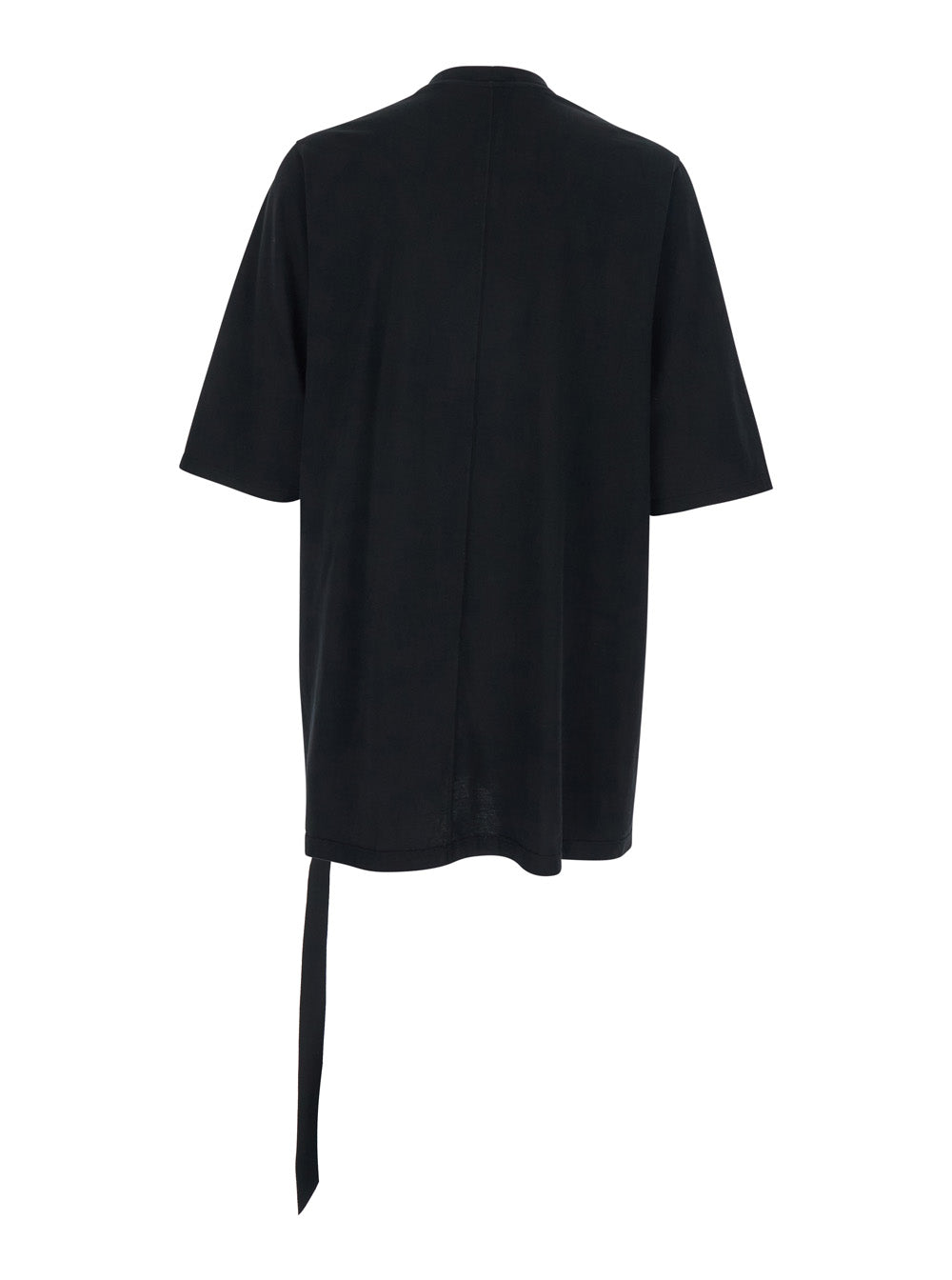 Drkshdw Men Black Cotton Crew Neck T-Shirt With Raised Collar