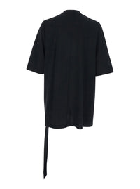 Drkshdw Men Black Cotton Crew Neck T-Shirt With Raised Collar