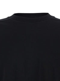 Drkshdw Men Black Cotton Crew Neck T-Shirt With Raised Collar
