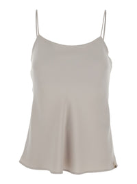 Herno Women White Top With U-Neck In Tech Fabric Women