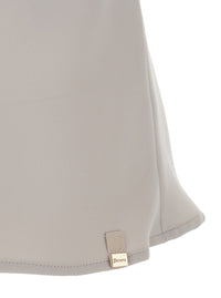 Herno Women White Top With U-Neck In Tech Fabric Women