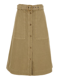 MONCLER Moncler Women Dress 'Skirt' With Elegant Design In Beige Cotton For Women