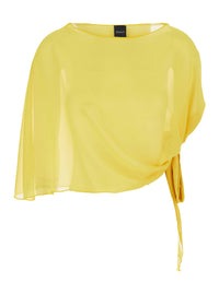 Leplain Women Yellow Stole With Side Knot In Tech Fabric Woman
