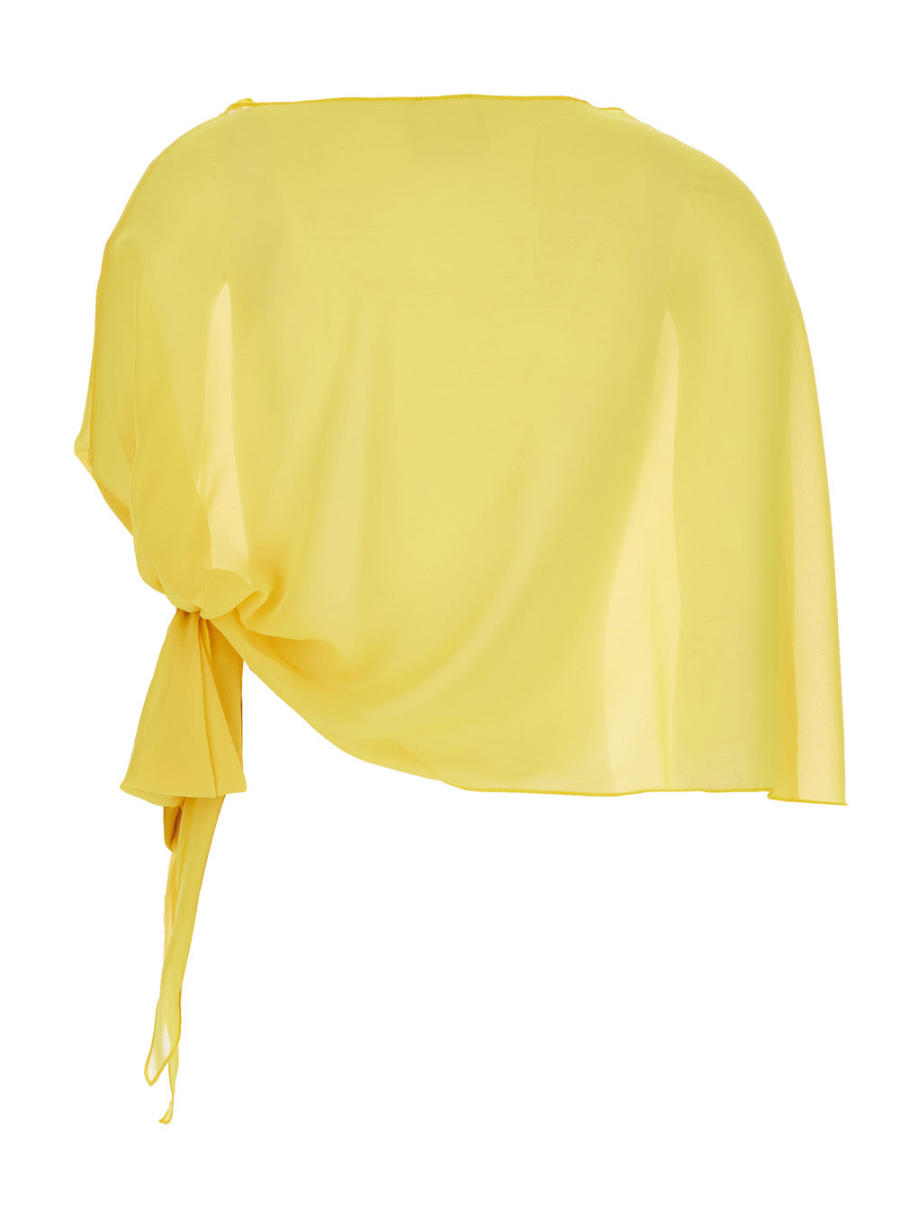 Leplain Women Yellow Stole With Side Knot In Tech Fabric Woman
