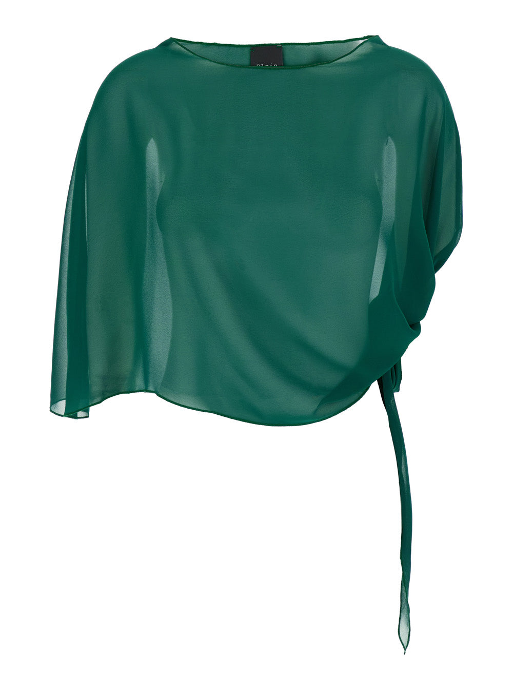 Leplain Women Green Stole With Side Knot In Tech Fabric Woman