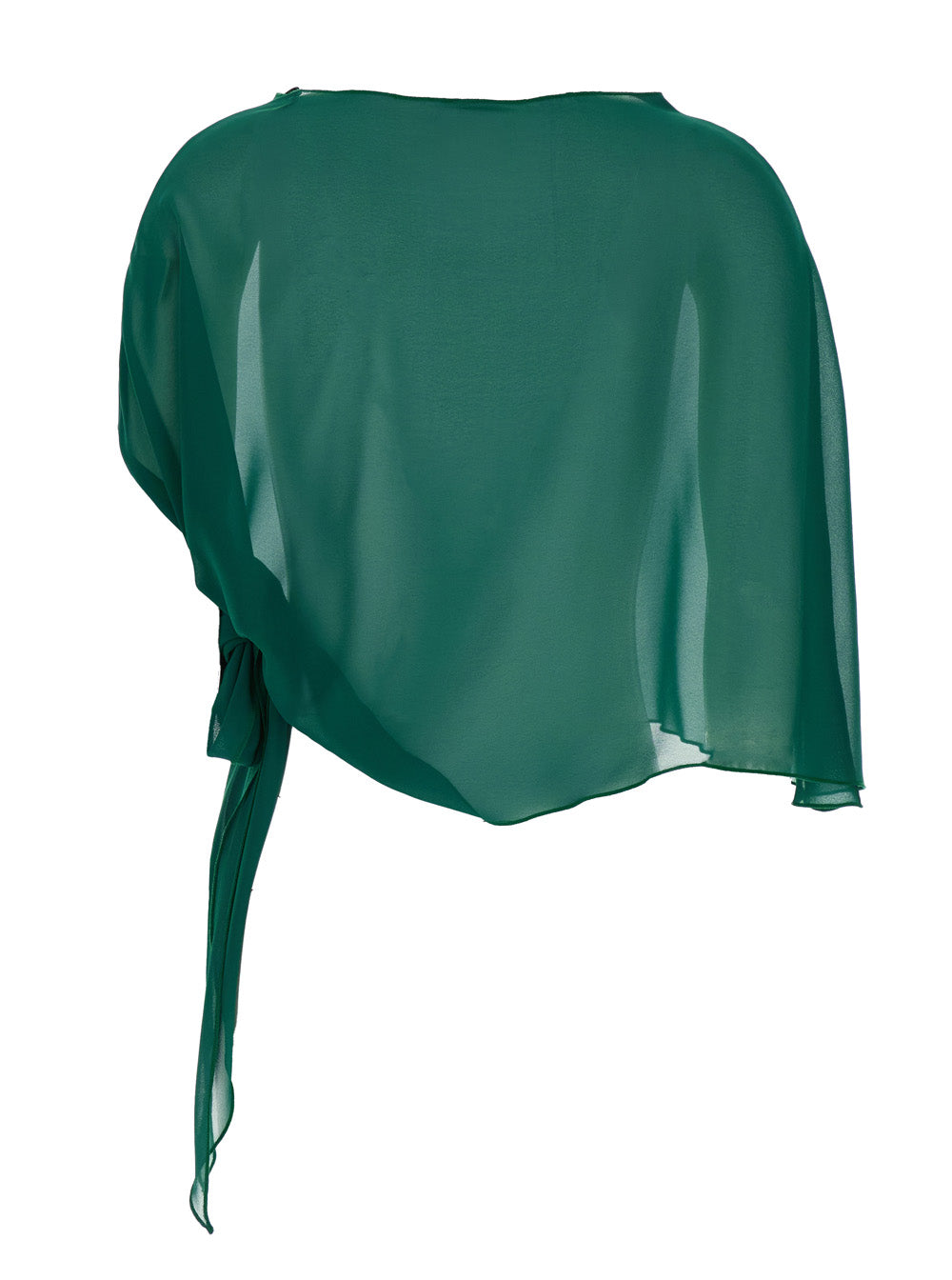 Leplain Women Green Stole With Side Knot In Tech Fabric Woman