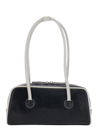 MARGESHERWOOD Margesherwood Women 'Baguette' Black Shoulder Bag With Logo Lettering On The Front In Leather For Women