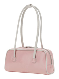 MARGESHERWOOD Margesherwood Women 'Baguette' Pink Shoulder Bag With Logo Lettering On The Front In Leather For Women