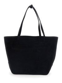 THE ROW The Row Women 'Park Three Edge' Black Tote Bag With Two Top Handles In Suede For Women