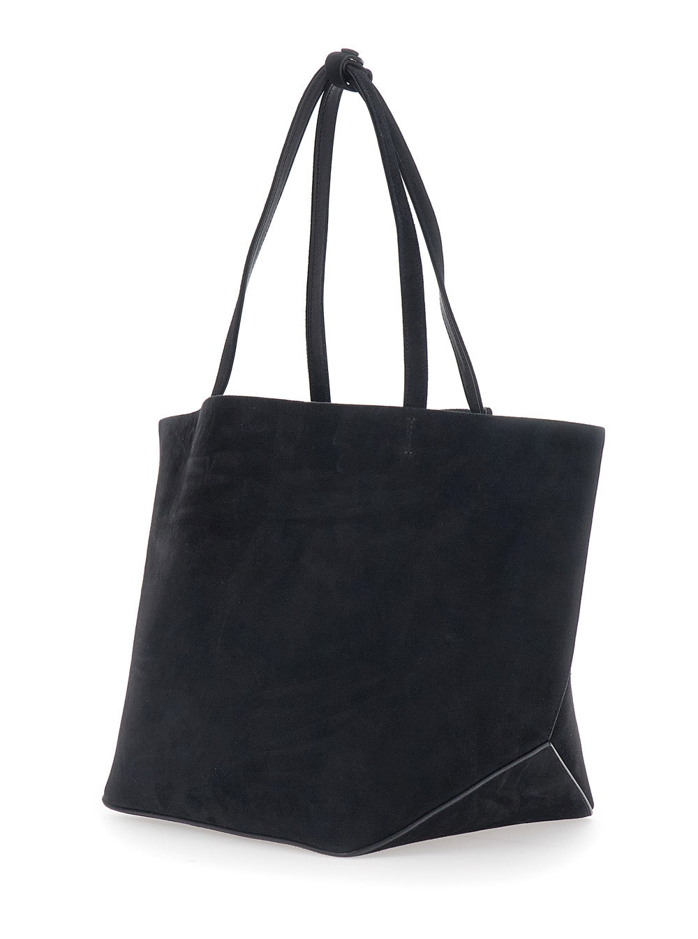 THE ROW The Row Women 'Park Three Edge' Black Tote Bag With Two Top Handles In Suede For Women