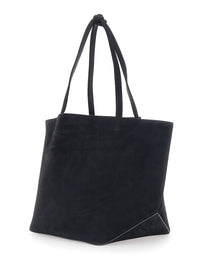 THE ROW The Row Women 'Park Three Edge' Black Tote Bag With Two Top Handles In Suede For Women