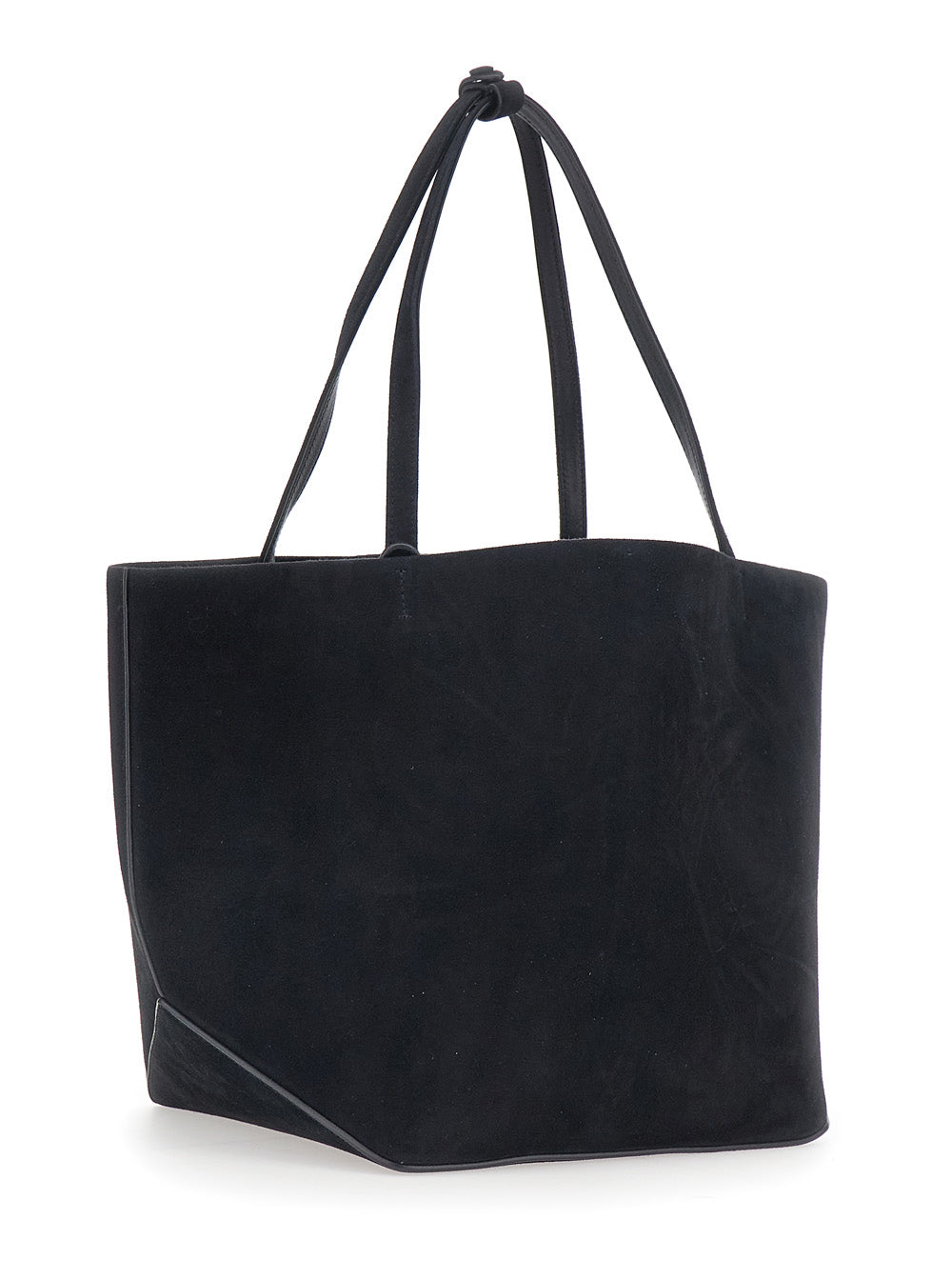 THE ROW The Row Women 'Park Three Edge' Black Tote Bag With Two Top Handles In Suede For Women
