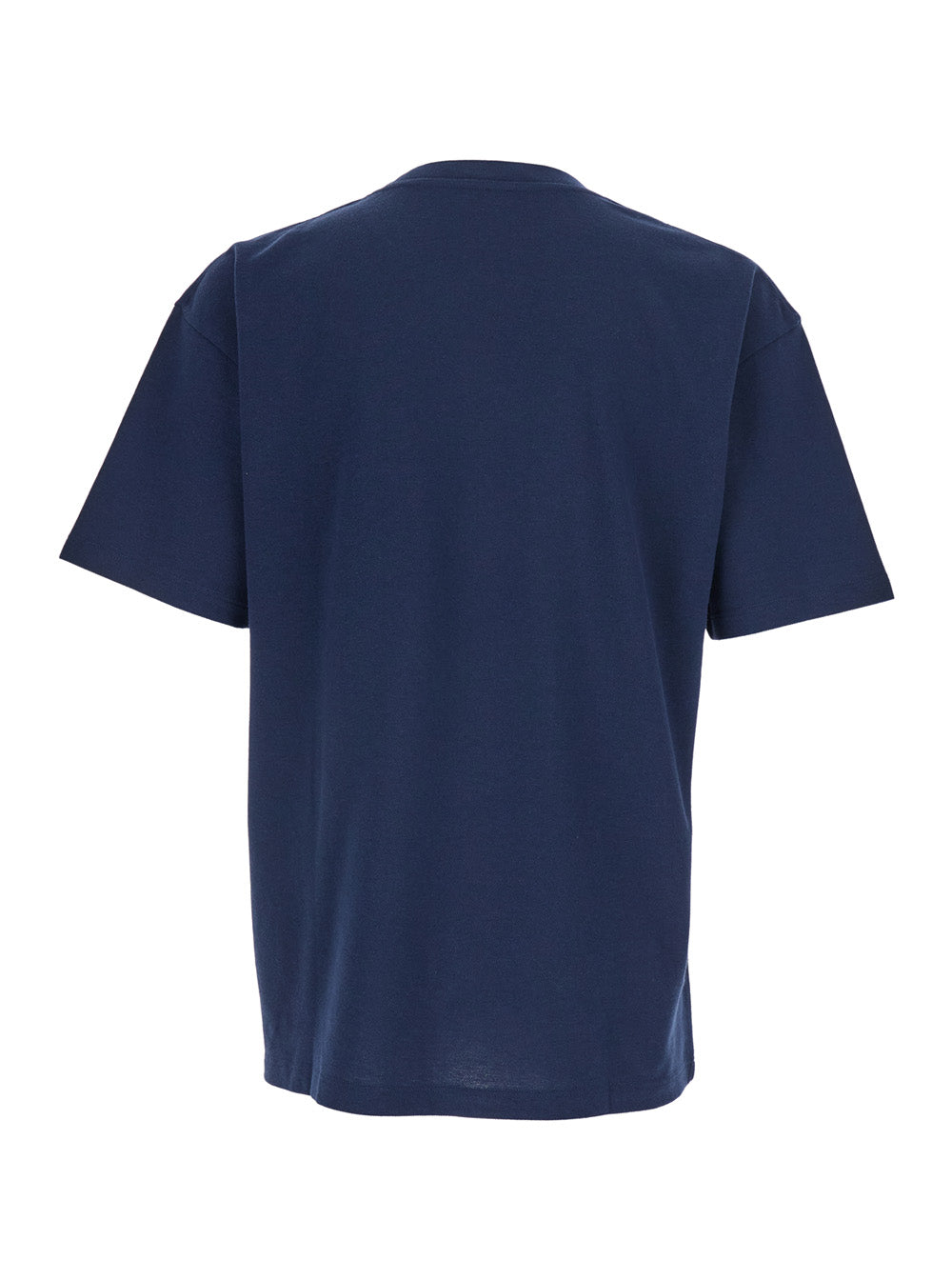Saint Laurent Men Blue T-Shirt With Round Neck And Short Sleeves In Cotton For Men