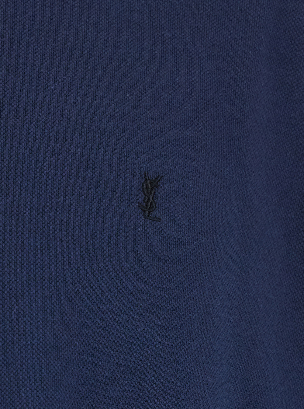 Saint Laurent Men Blue T-Shirt With Round Neck And Short Sleeves In Cotton For Men