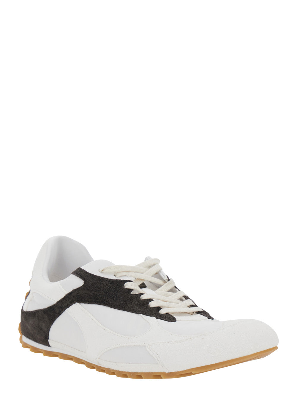 Bottega Veneta Men White Sneakers 'Orbit Flash' With Contrast Details And Leather Upper For Men