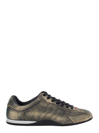 Gucci Women 'Elan' Black Low Top Sneakers With Web Detail On Tongue And Heel In Suede For Women