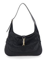 Gucci Women Shoulder Bag 'Jackie' With Strap And Front Closure In Black Leather For Women
