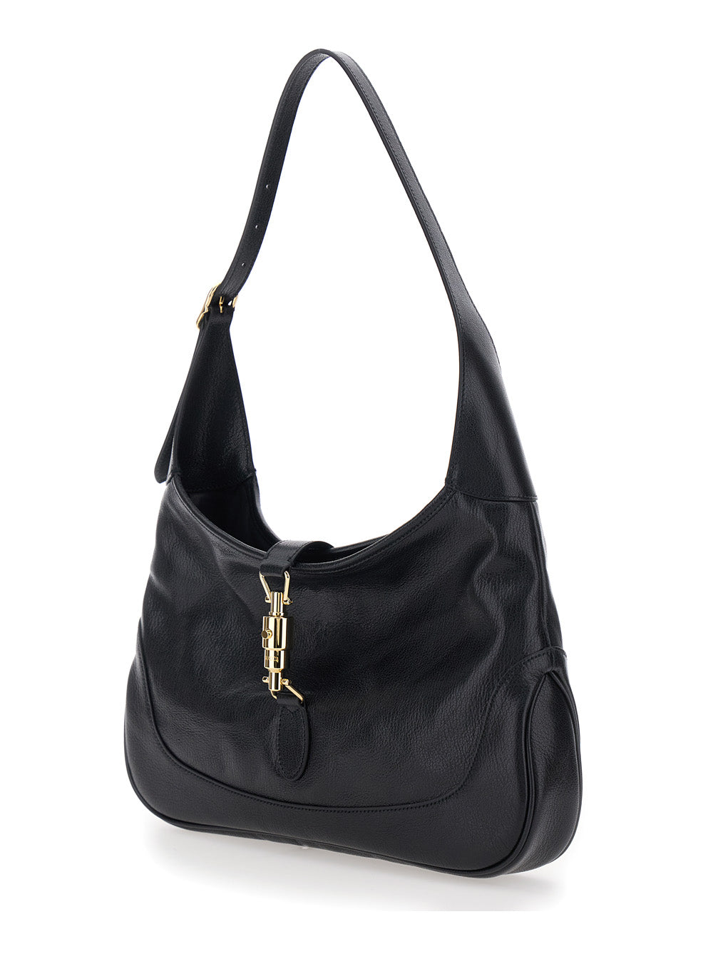 Gucci Women Shoulder Bag 'Jackie' With Strap And Front Closure In Black Leather For Women