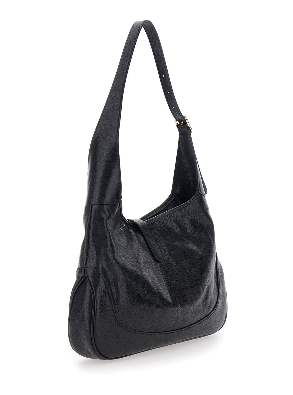 Gucci Women Shoulder Bag 'Jackie' With Strap And Front Closure In Black Leather For Women