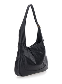 Gucci Women Shoulder Bag 'Jackie' With Strap And Front Closure In Black Leather For Women