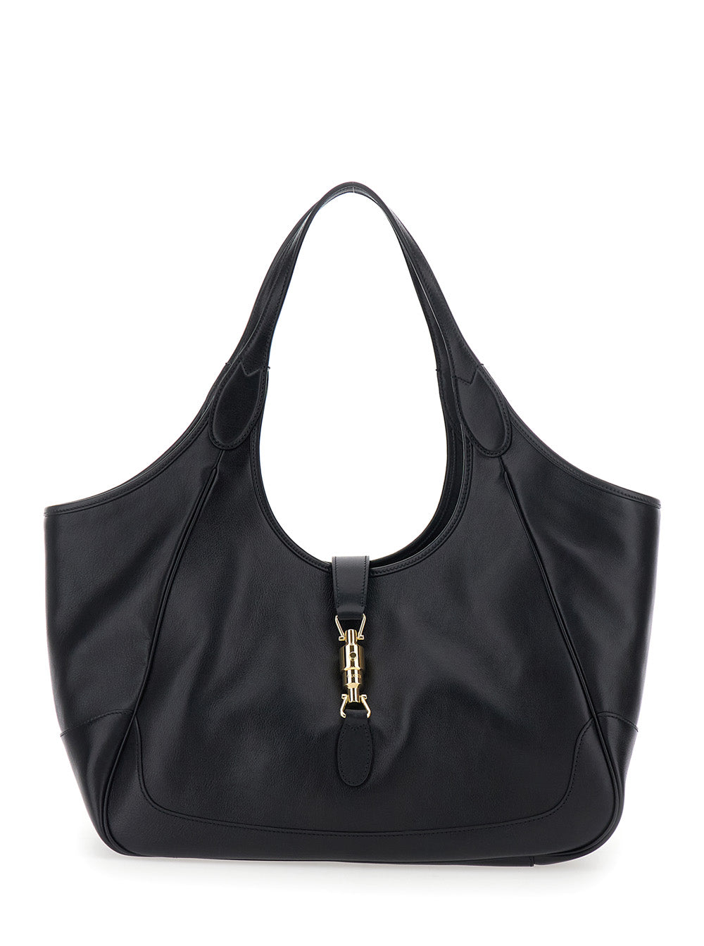 Gucci Women 'Jackie' Black Shoulder Bag With Two Top Handles And Front Closure In Leather For Women