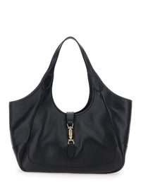 Gucci Women 'Jackie' Black Shoulder Bag With Two Top Handles And Front Closure In Leather For Women
