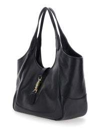 Gucci Women 'Jackie' Black Shoulder Bag With Two Top Handles And Front Closure In Leather For Women