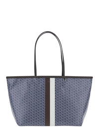TORY BURCH Tory Burch Women 'The Racer' Multicolor Tote Bag With All-Over Print And Stripes In Cotton Blend For Women