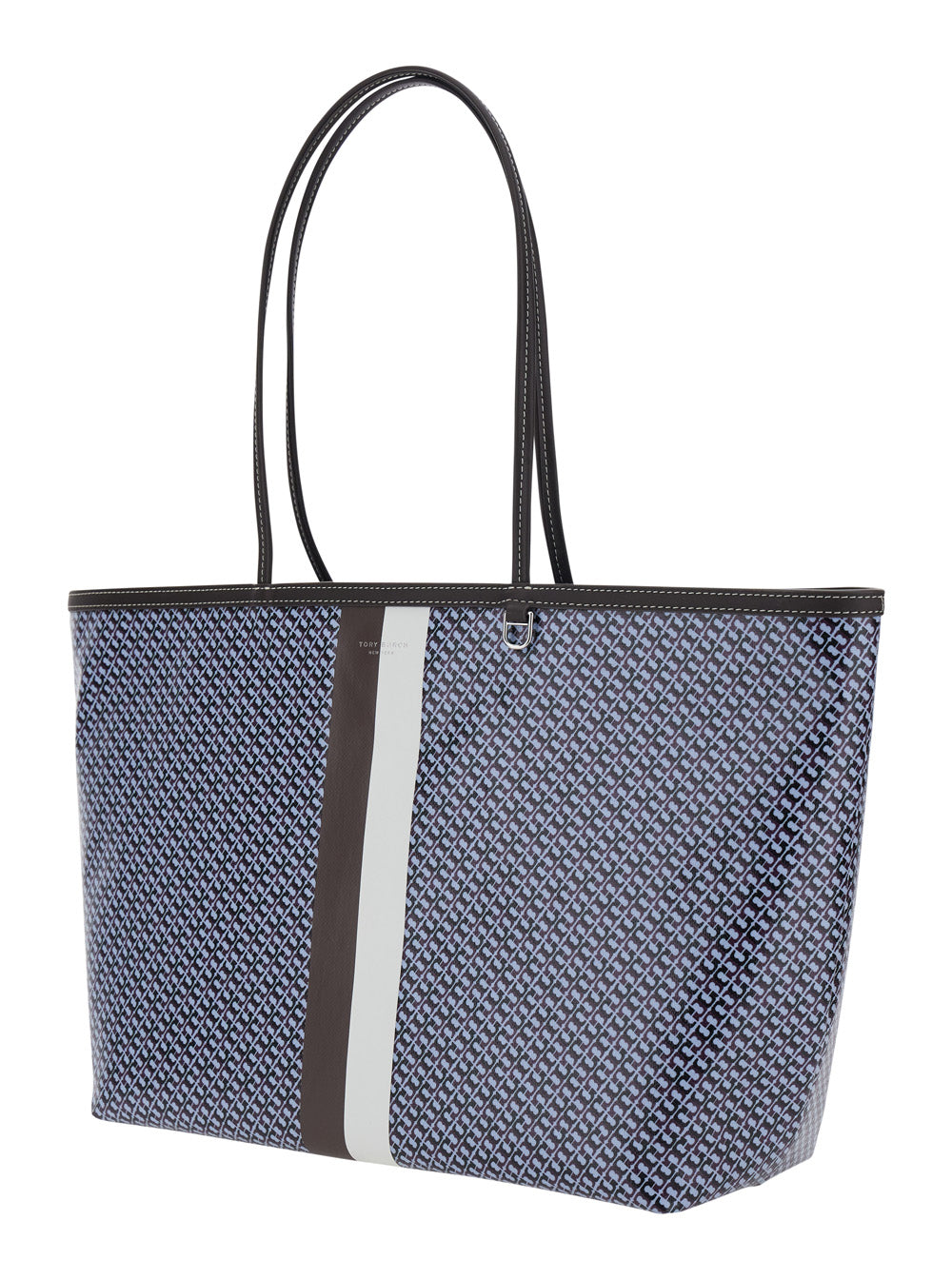 TORY BURCH Tory Burch Women 'The Racer' Multicolor Tote Bag With All-Over Print And Stripes In Cotton Blend For Women