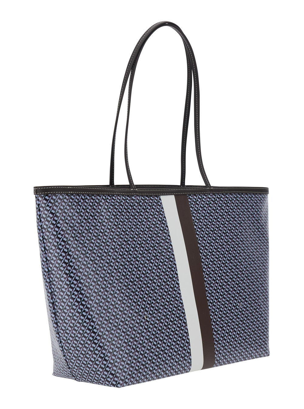 TORY BURCH Tory Burch Women 'The Racer' Multicolor Tote Bag With All-Over Print And Stripes In Cotton Blend For Women