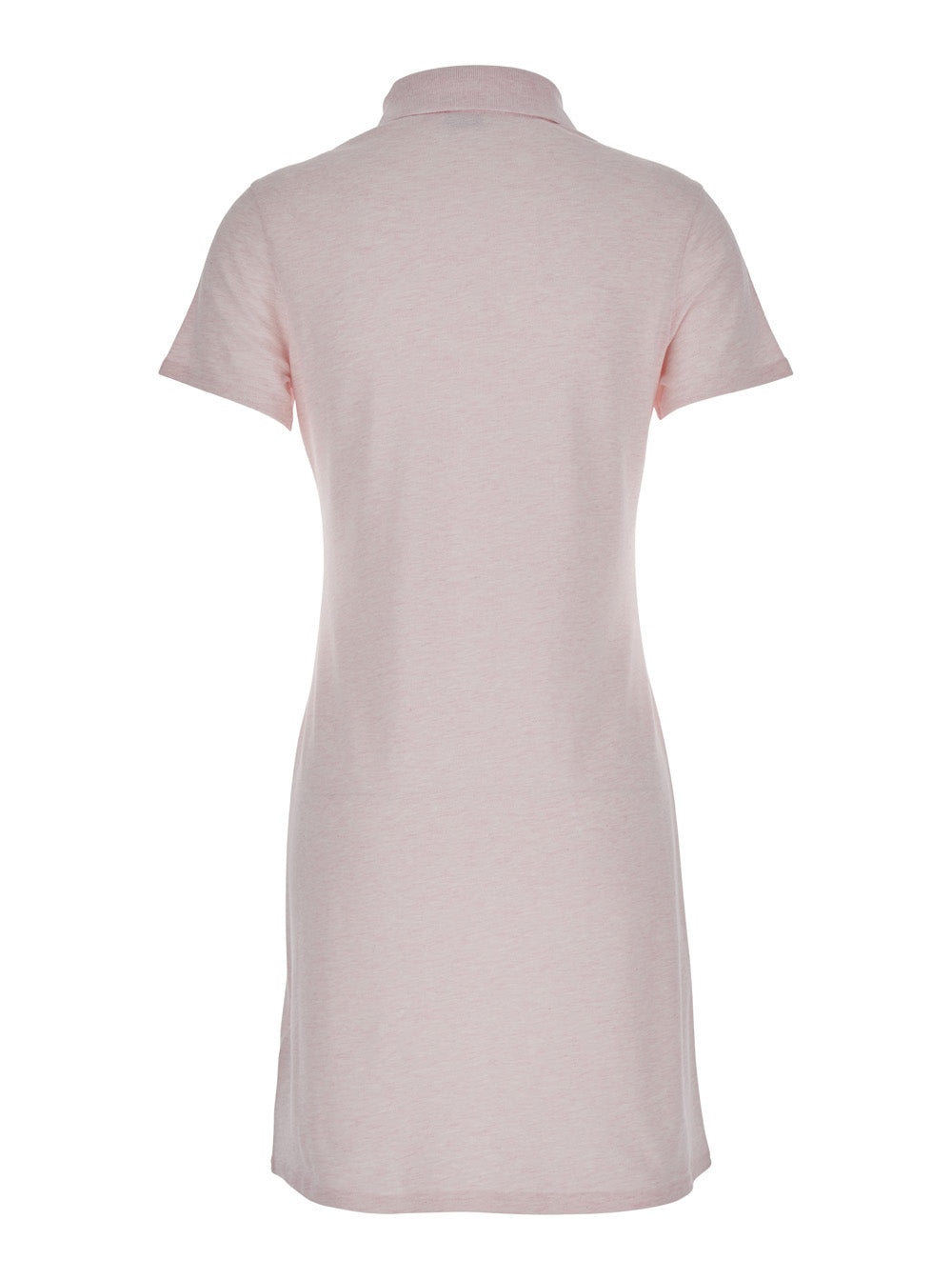 Burberry Women Pink Dress With Polo Collar And Front Logo In Cotton For Women