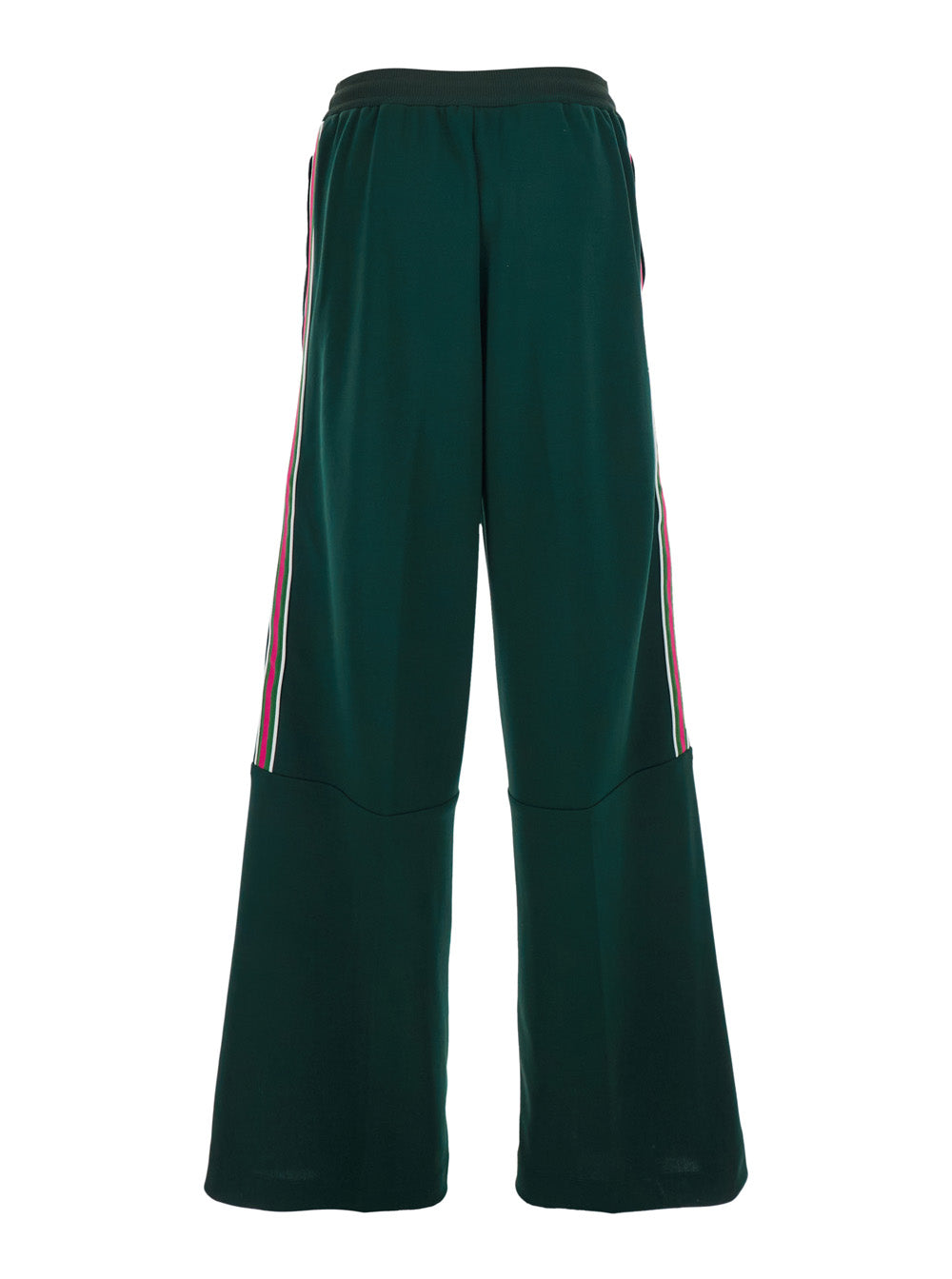 Gucci Women Green Pants With Stripe Details In Tech Fabric For Women
